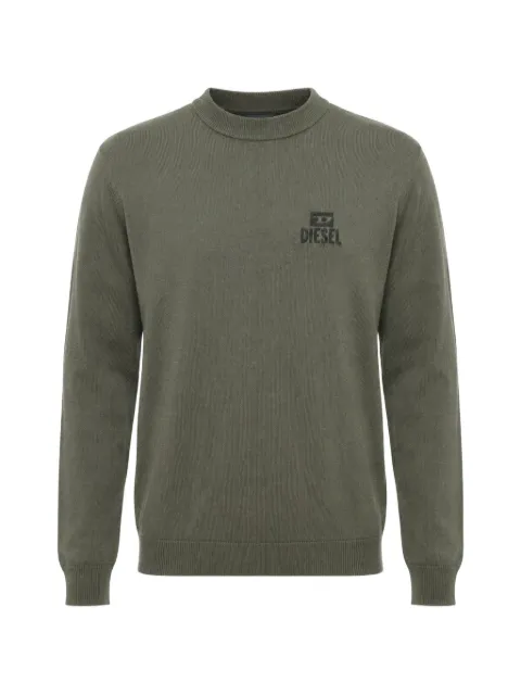 Diesel logo-embroidered crew-neck sweater