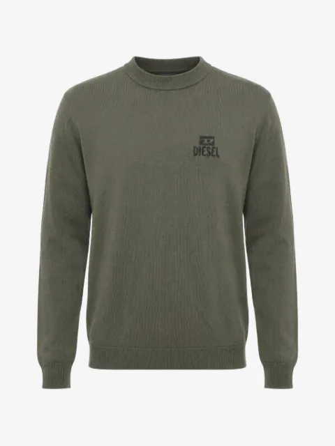 Diesel logo-embroidered crew-neck sweater