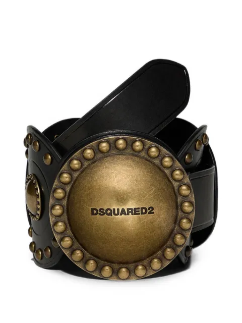 DSQUARED2 oversized studded leather belt