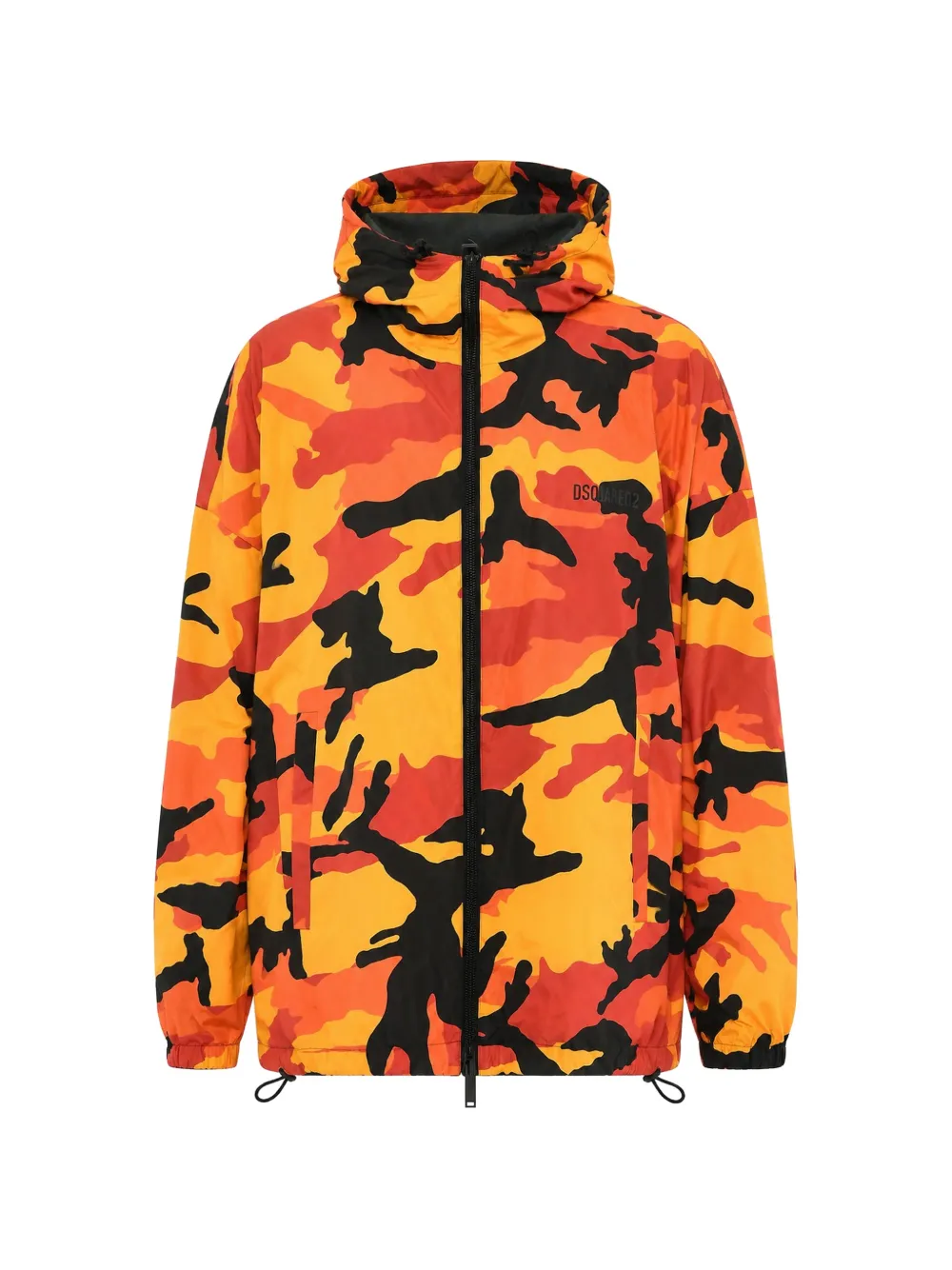 DSQUARED2 camouflage-print hooded jacket - Orange