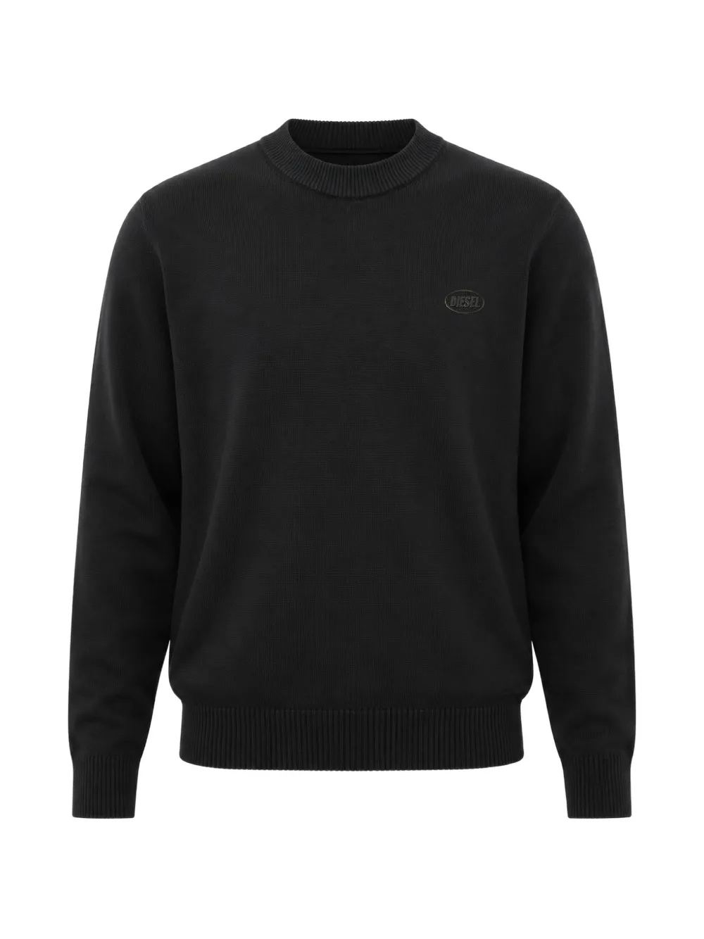 Diesel logo-patch crew-neck sweatshirt - Schwarz