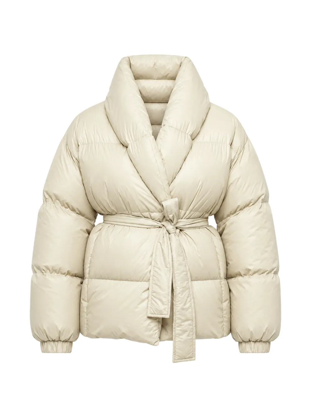 Bacon Dada wrap-design puffer jacket - Nude