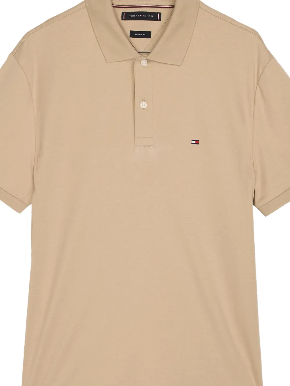 Tommy Hilfiger Katoenen poloshirt met geborduurd logo Beige