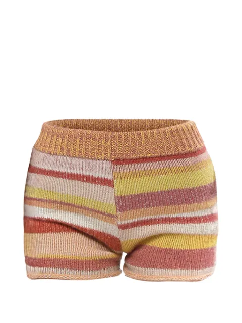 The Elder Statesman striped cashmere shorts