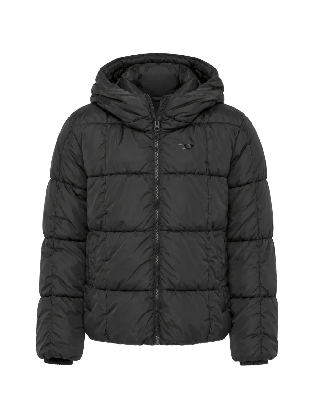 Diesel quilted hooded jacket - Schwarz
