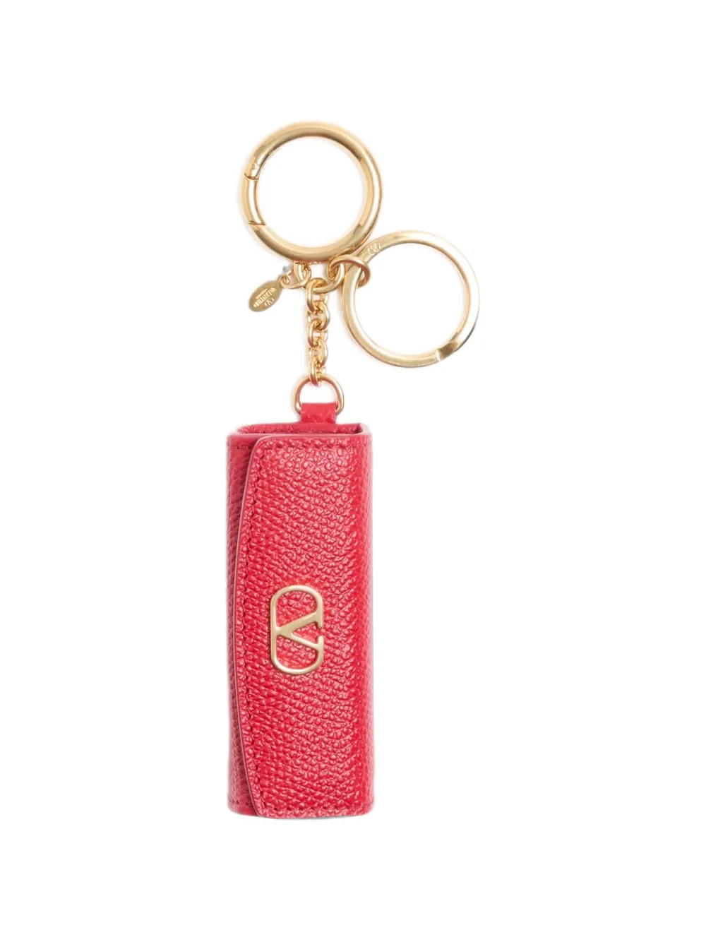 Valentino Garavani VLogo signature charm in grainy calfskin · One Size