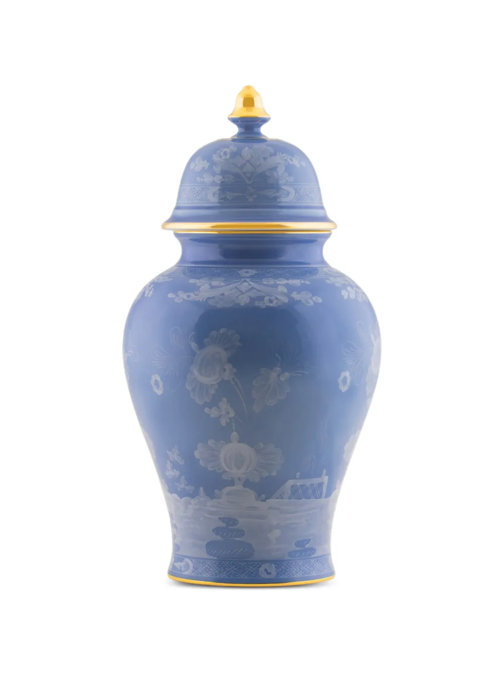 GINORI 1735 Oriente Italiano Pervinca Potiche floral-print vase - Blau
