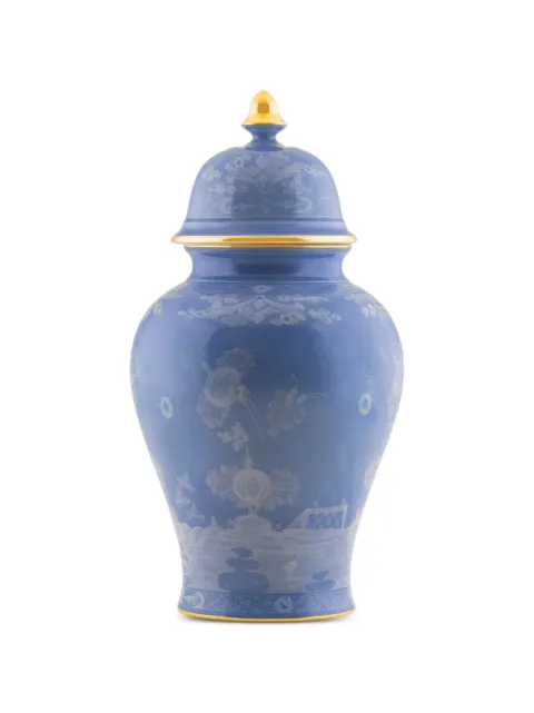 GINORI 1735 jarrón Oriente Italiano Pervinca Potiche con estampado floral