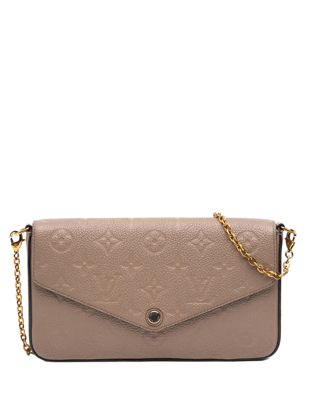 Louis Vuitton Pre-Owned Borsa a tracolla Pochette Felicie in pelle Empreinte con monogramma 2020 - Toni neutri