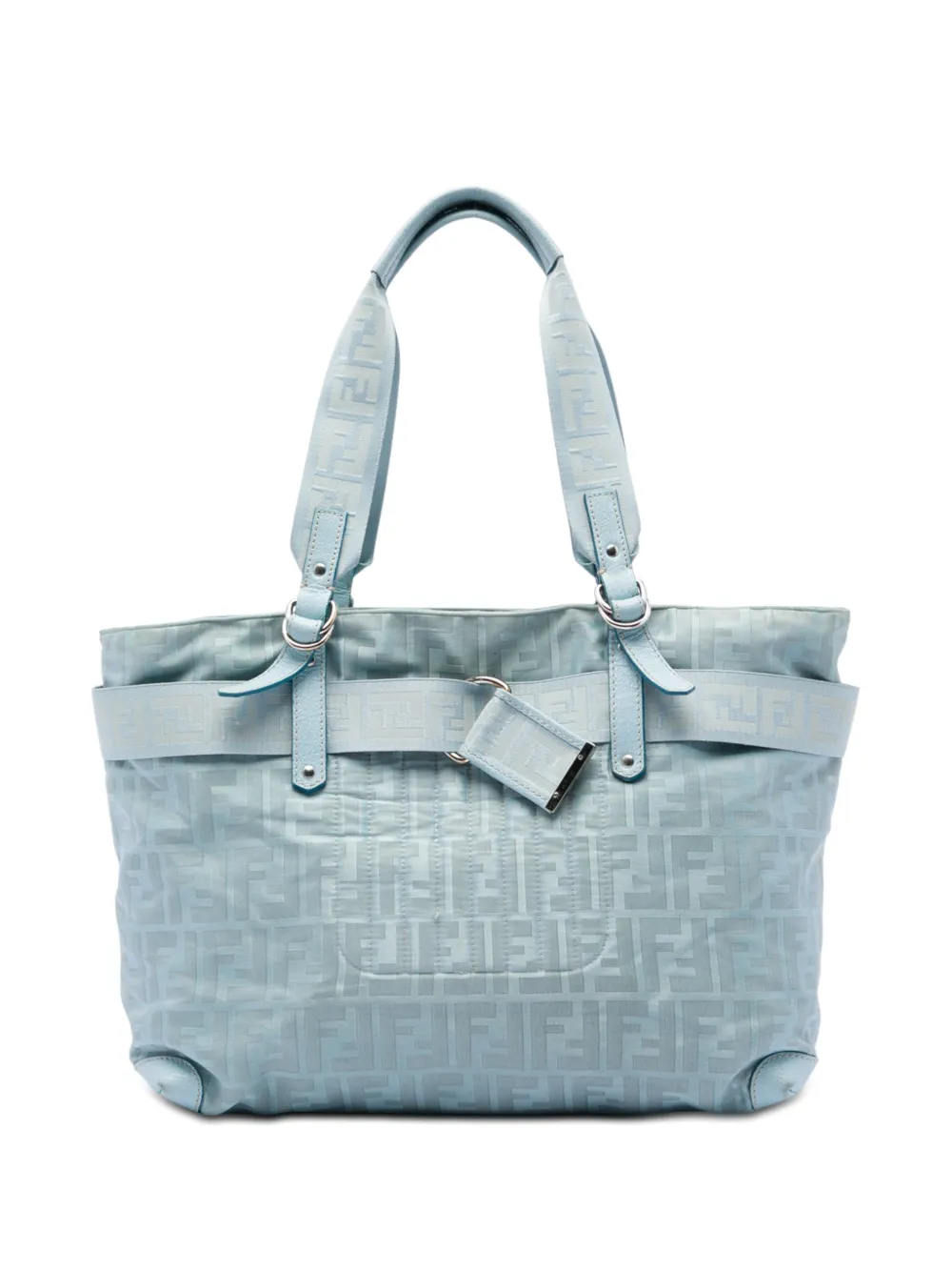 Fendi Pre-Owned 2000-2010 Zucca Nylon Zip Code tote bag - Blu