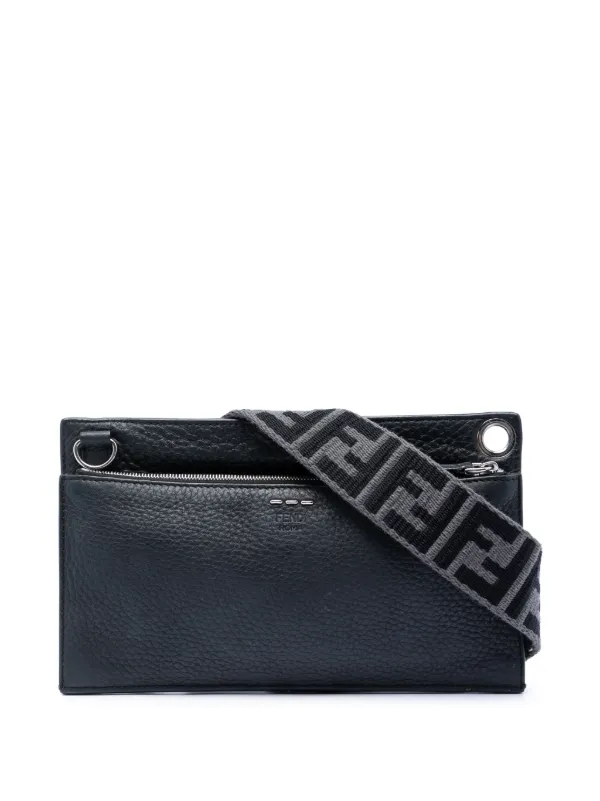 Fendi Pre-Owned 2018-2026 カーフスキン FFモノグラム 1974 フラット 