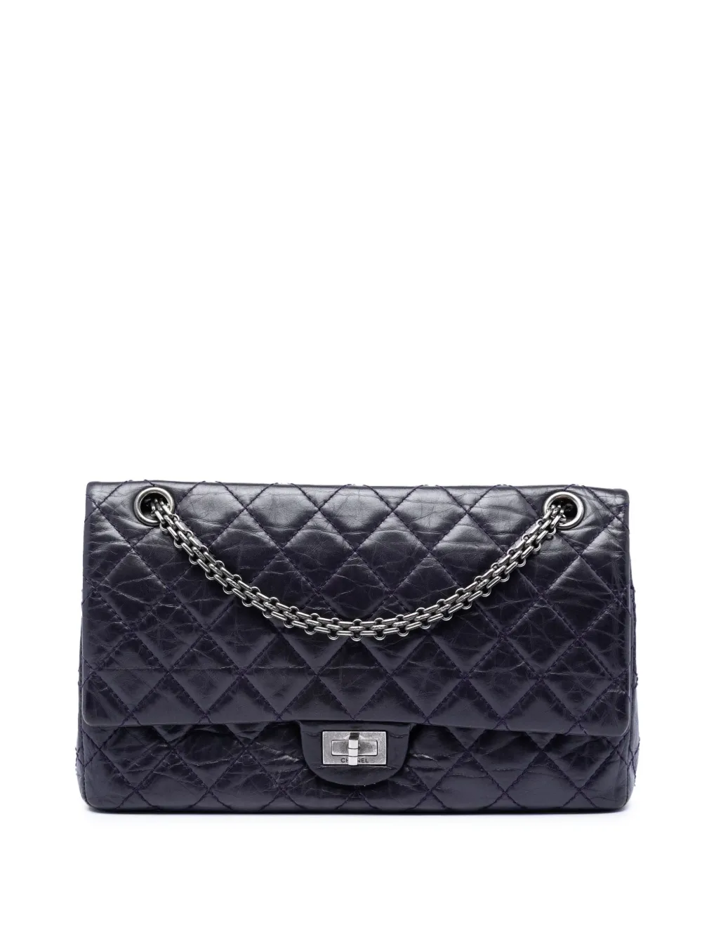 CHANEL Pre-Owned 2012-2013 Quilted Aged Calfskin Reissue 2.55 Double Flap 226 shoulder bag - Viola