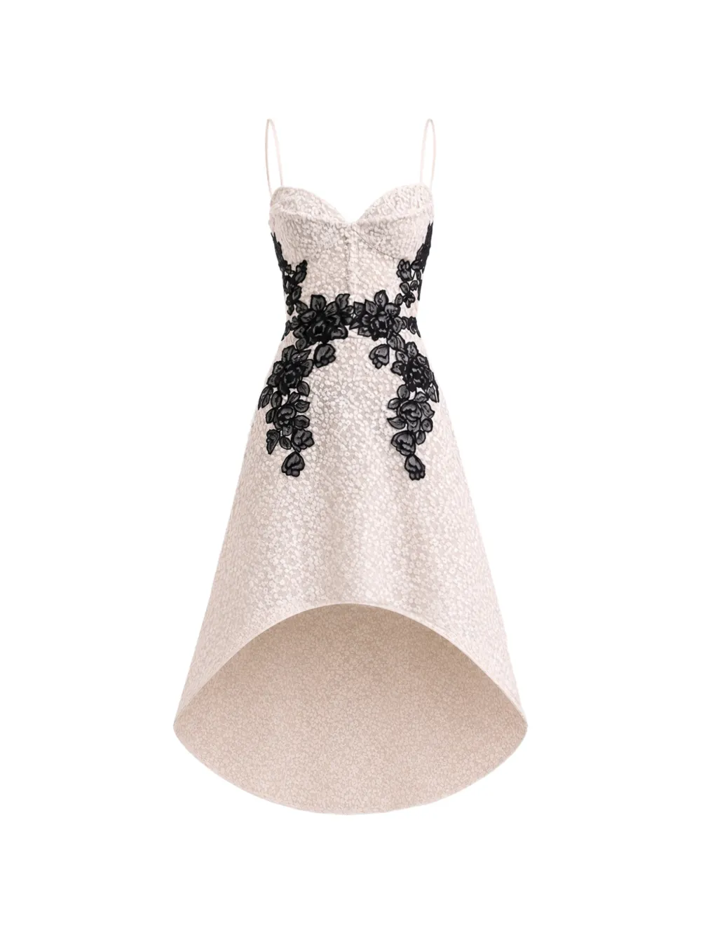 Gemy Maalouf floral-lace high-low dress