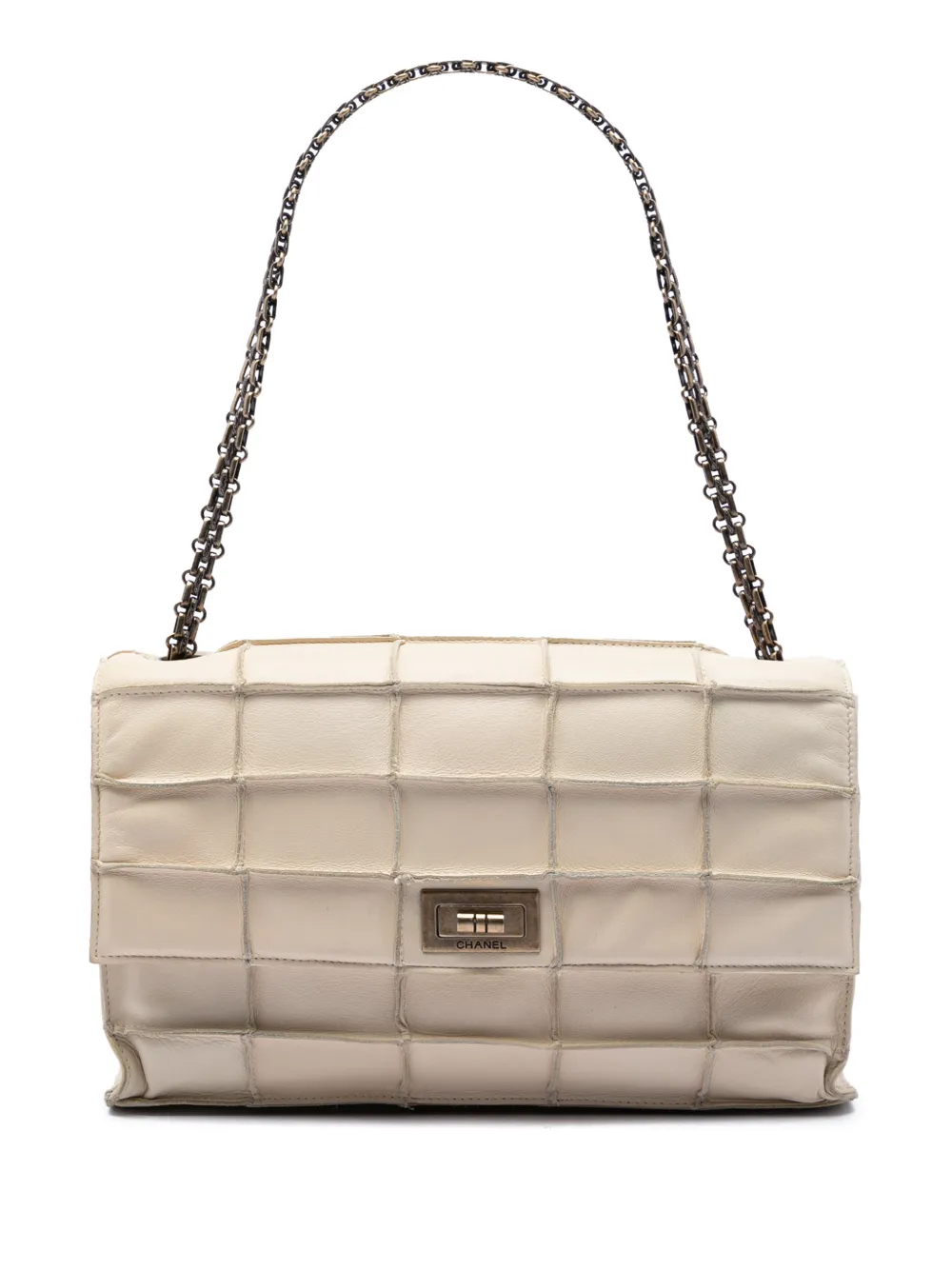 CHANEL Pre-Owned 1997-1999 Identification Lambskin Patchwork Reissue 2.55 Flap shoulder bag - Marrone