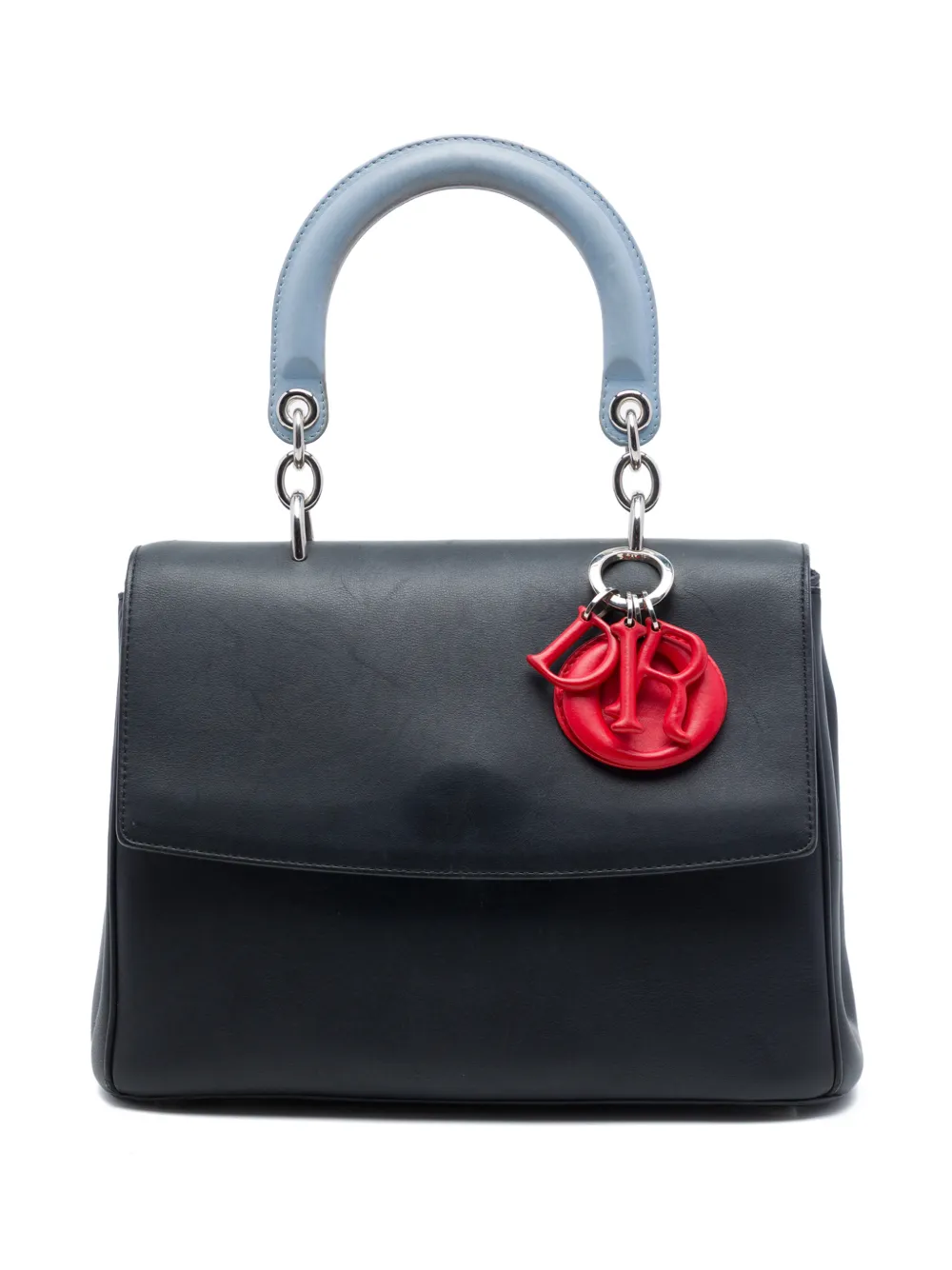 Christian Dior Pre-Owned 2014 Small Tricolor Calfskin Be Dior Flap satchel - Blu