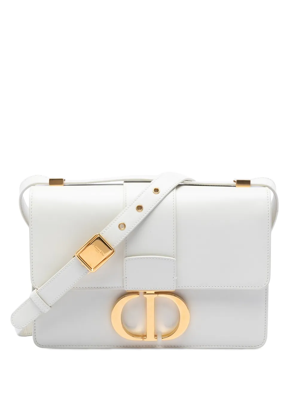 Christian Dior Pre-Owned 2020 Leather 30 Montaigne Flap crossbody bag - Bianco