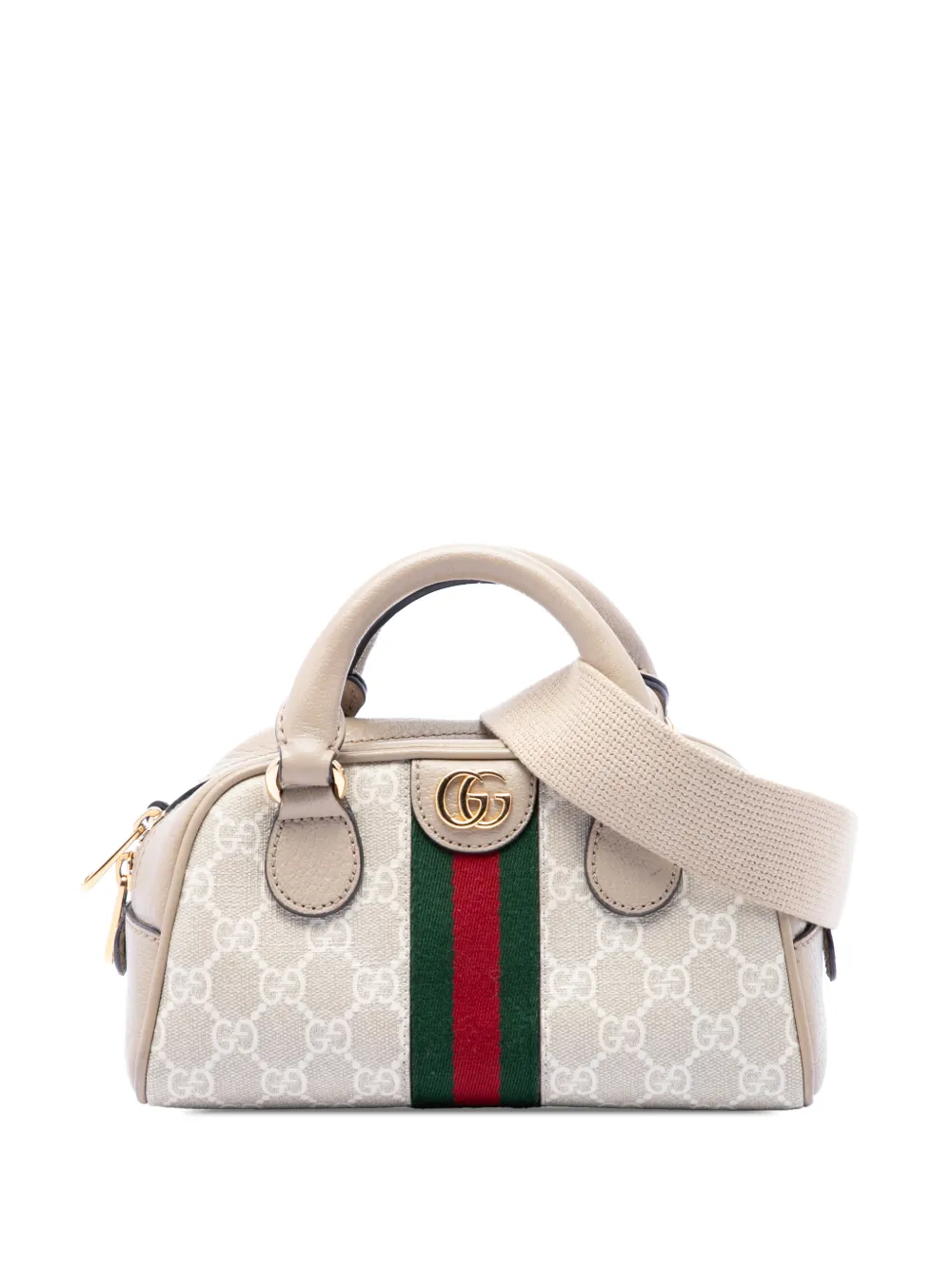Gucci Pre-Owned 2016-2026 Mini GG Supreme Web Ophidia satchel - Toni neutri
