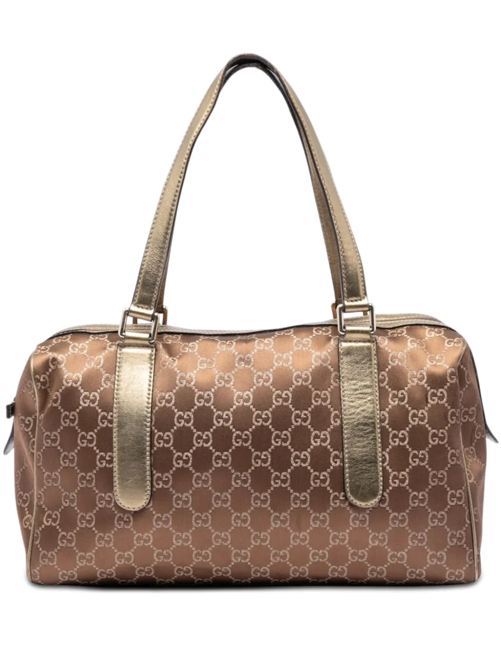 Gucci Pre-Owned 2016-2026 GG Satin boston bag - Marrone
