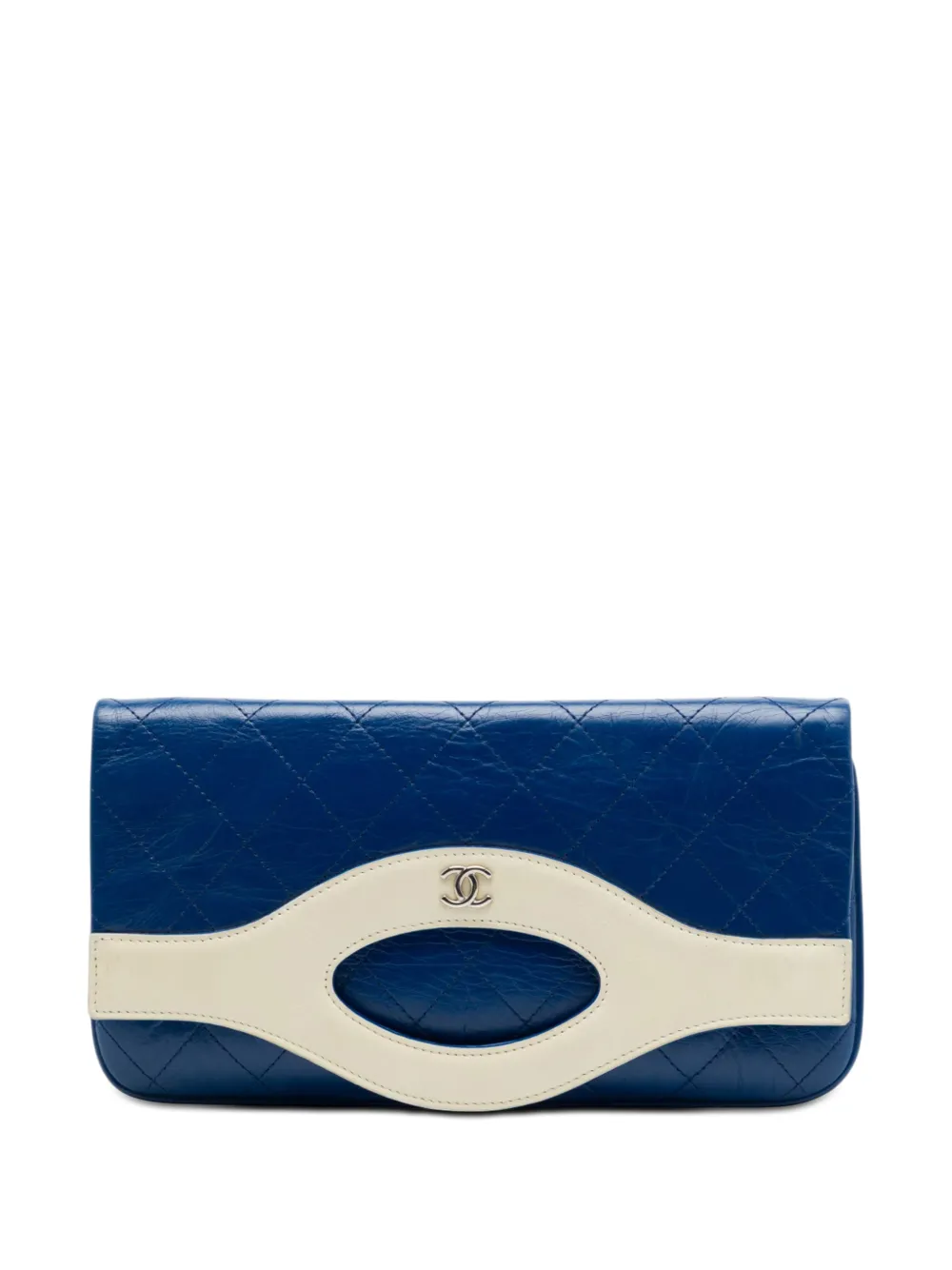 CHANEL Pre-Owned 2019 Small Bicolor Aged Calfskin 31 clutch bag - Blu