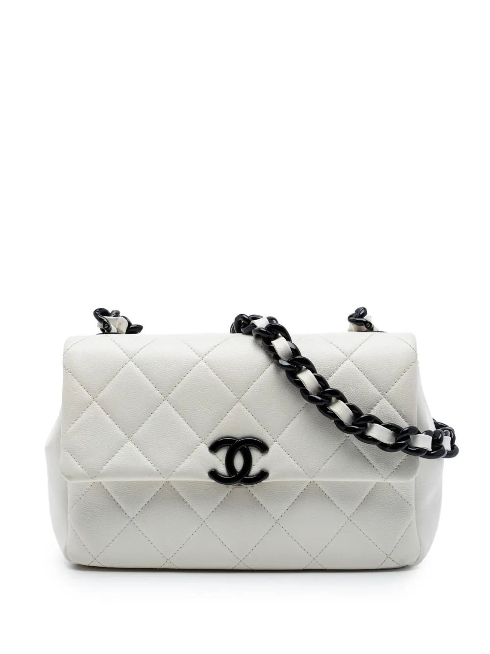 CHANEL Pre-Owned 2020 Medium Quilted Caviar My Everything Flap crossbody bag - Bianco