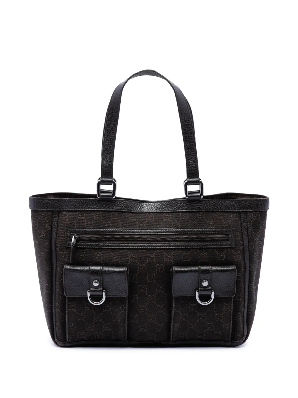 Gucci Pre-Owned 2016-2026 GG Denim Abbey D Ring Pocket tote bag - Marrone