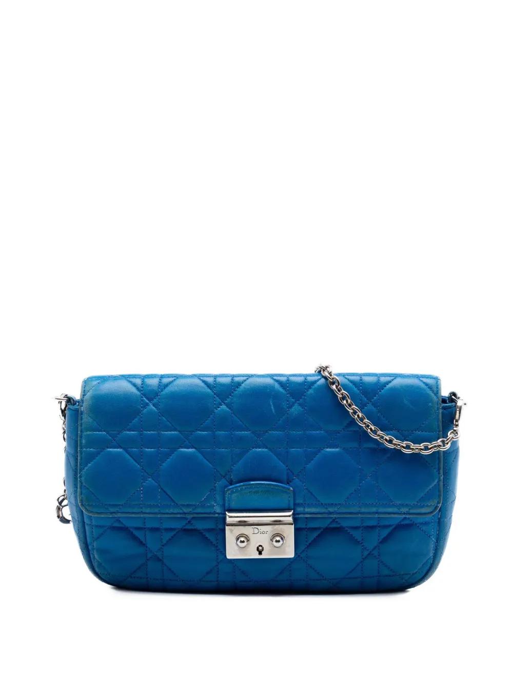 Christian Dior Pre-Owned 2010-2026 Lambskin Cannage Miss Dior Promenade Chain crossbody bag - Blu