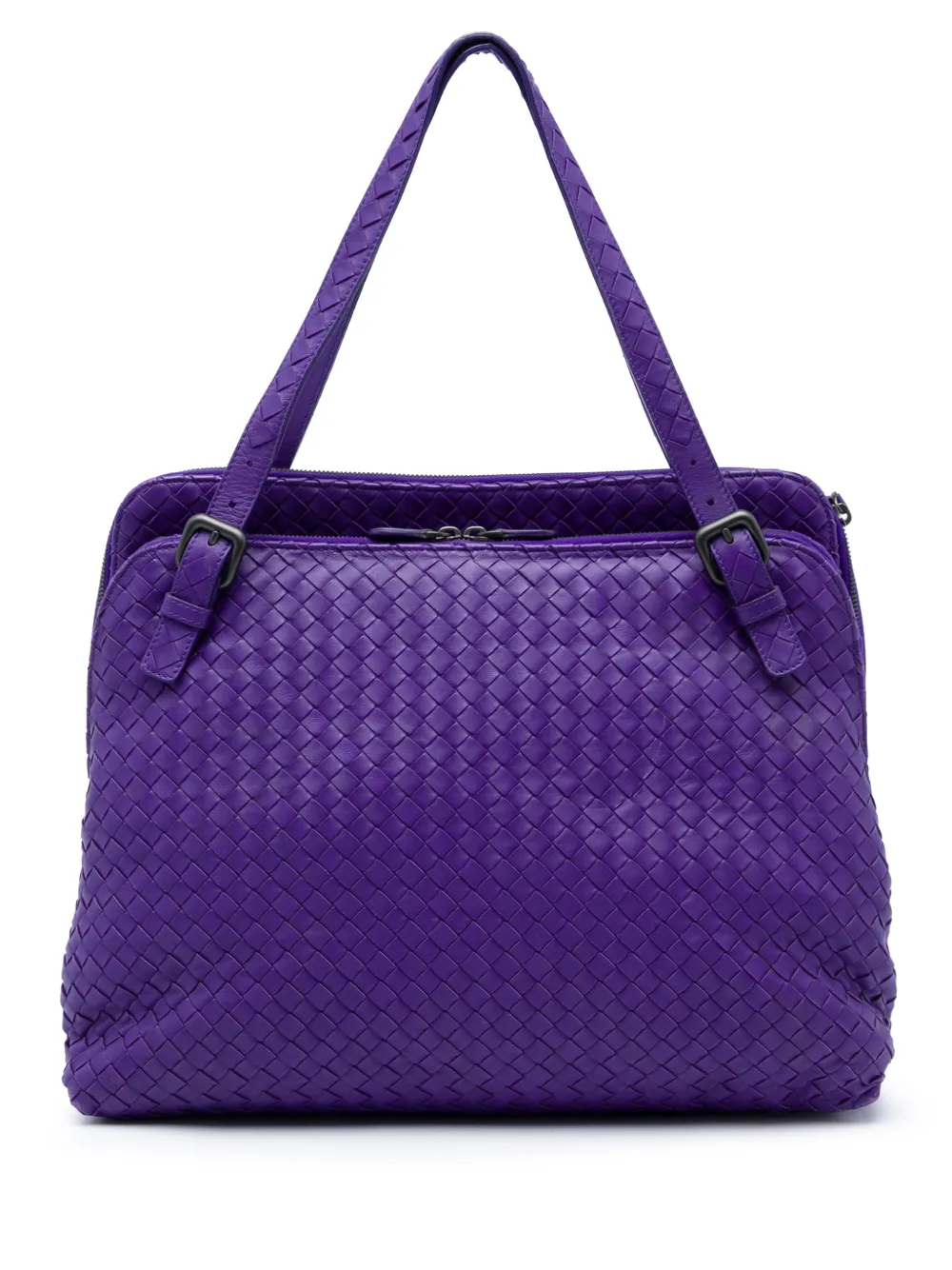Bottega Veneta Pre-Owned 2012-2026 Nappa Intrecciato Double Zip tote bag - Viola