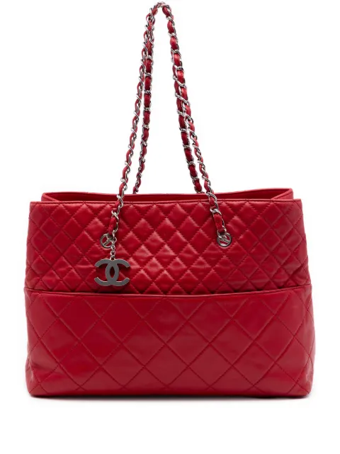 CHANEL Pre-Owned Borsa tote In The Business grande in pelle di agnello trapuntata 2010-2011