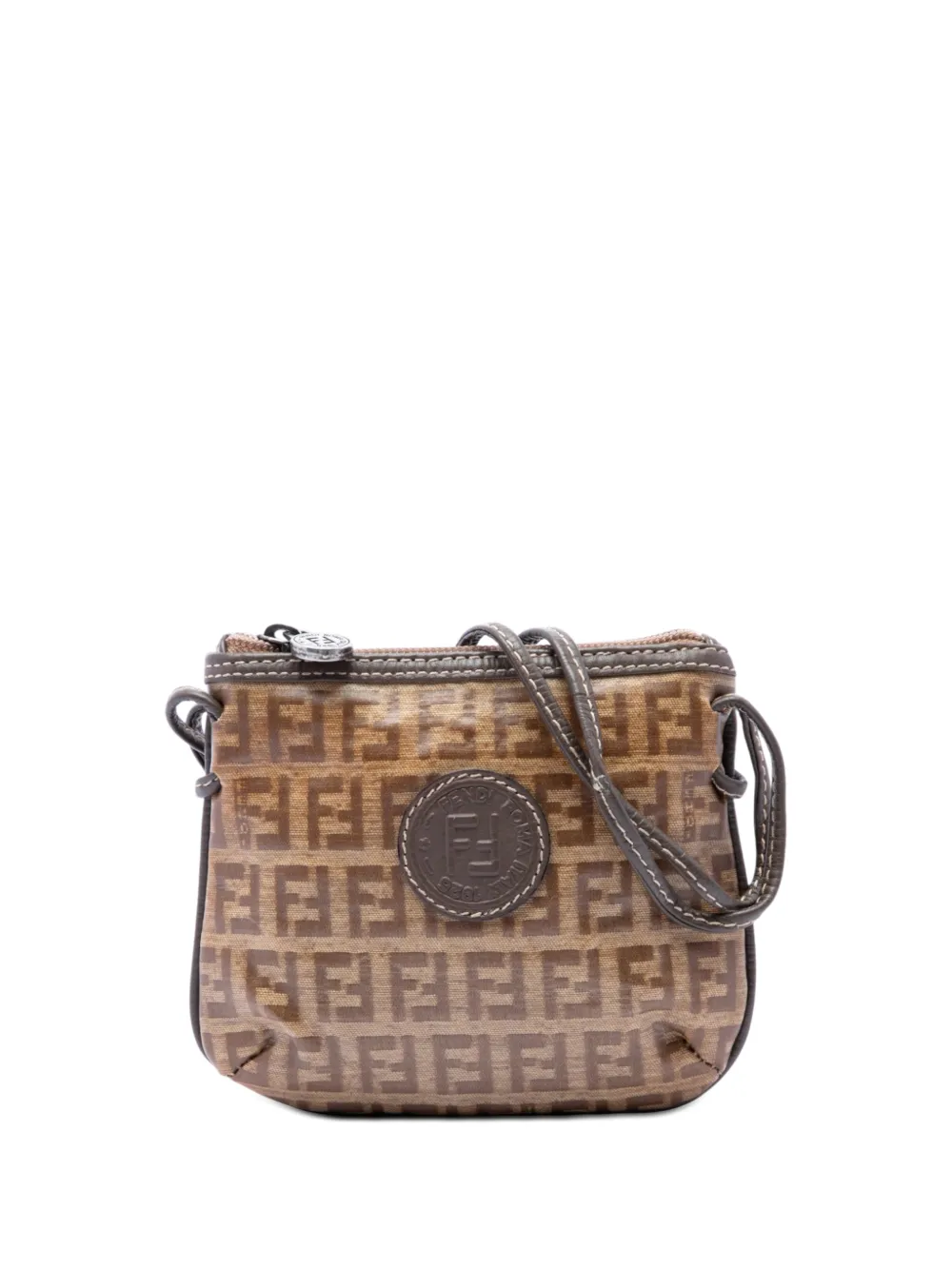 Fendi Pre-Owned 20th Century Zucchino Crystal crossbody bag - Marrone