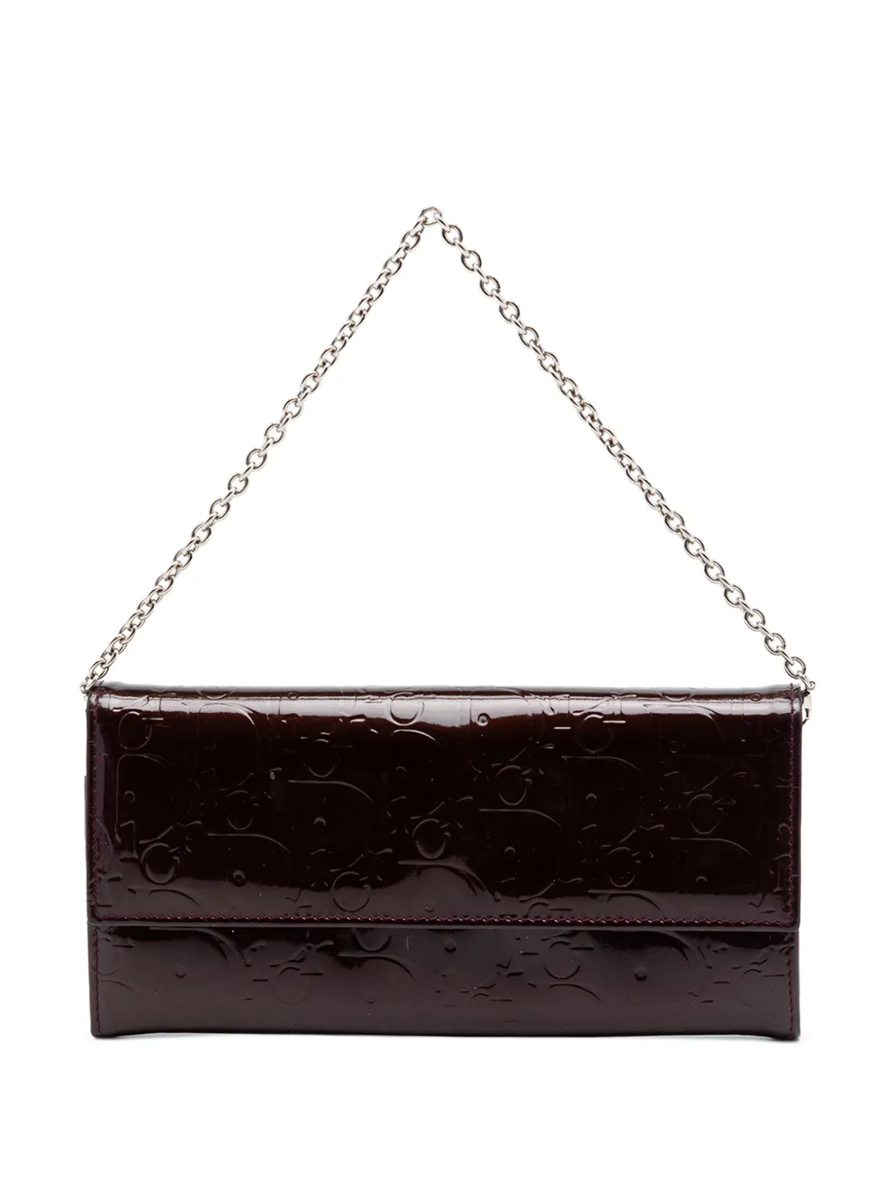 Christian Dior Pre-Owned 2011 Oblique Patent Wallet on Chain handbag - Viola