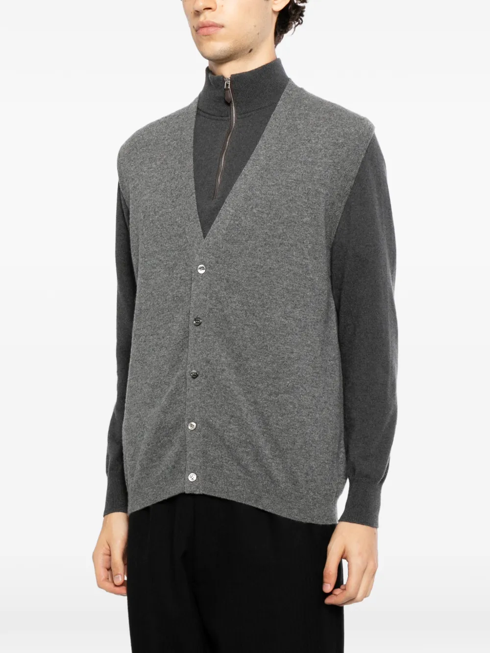 N.Peal Kasjmier vest Grijs