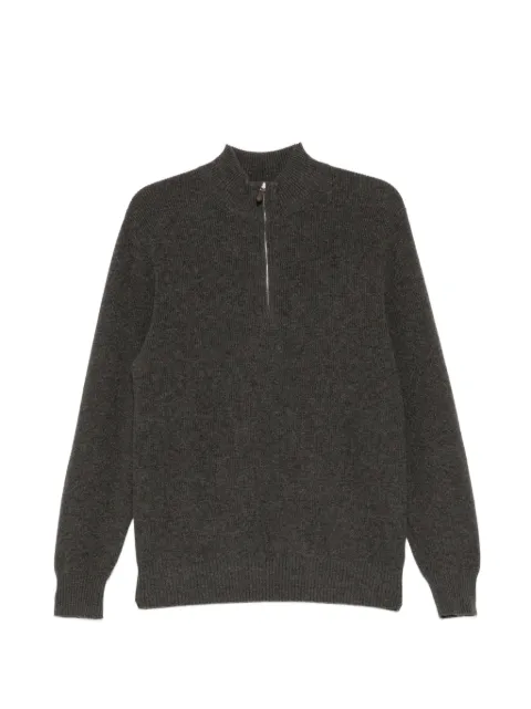 N.Peal ribbed half-zip jumper