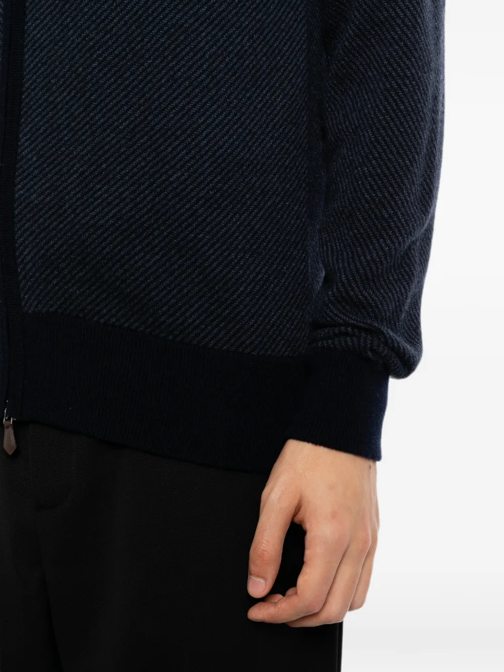 N.Peal Knightsbridge vest met rits Blauw