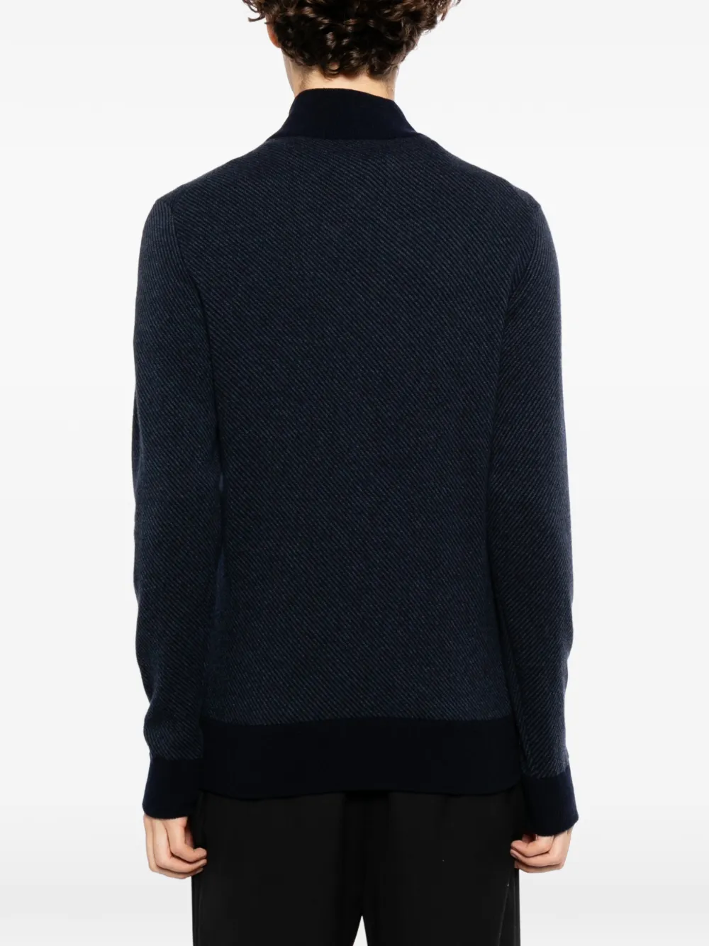 N.Peal Knightsbridge vest met rits Blauw