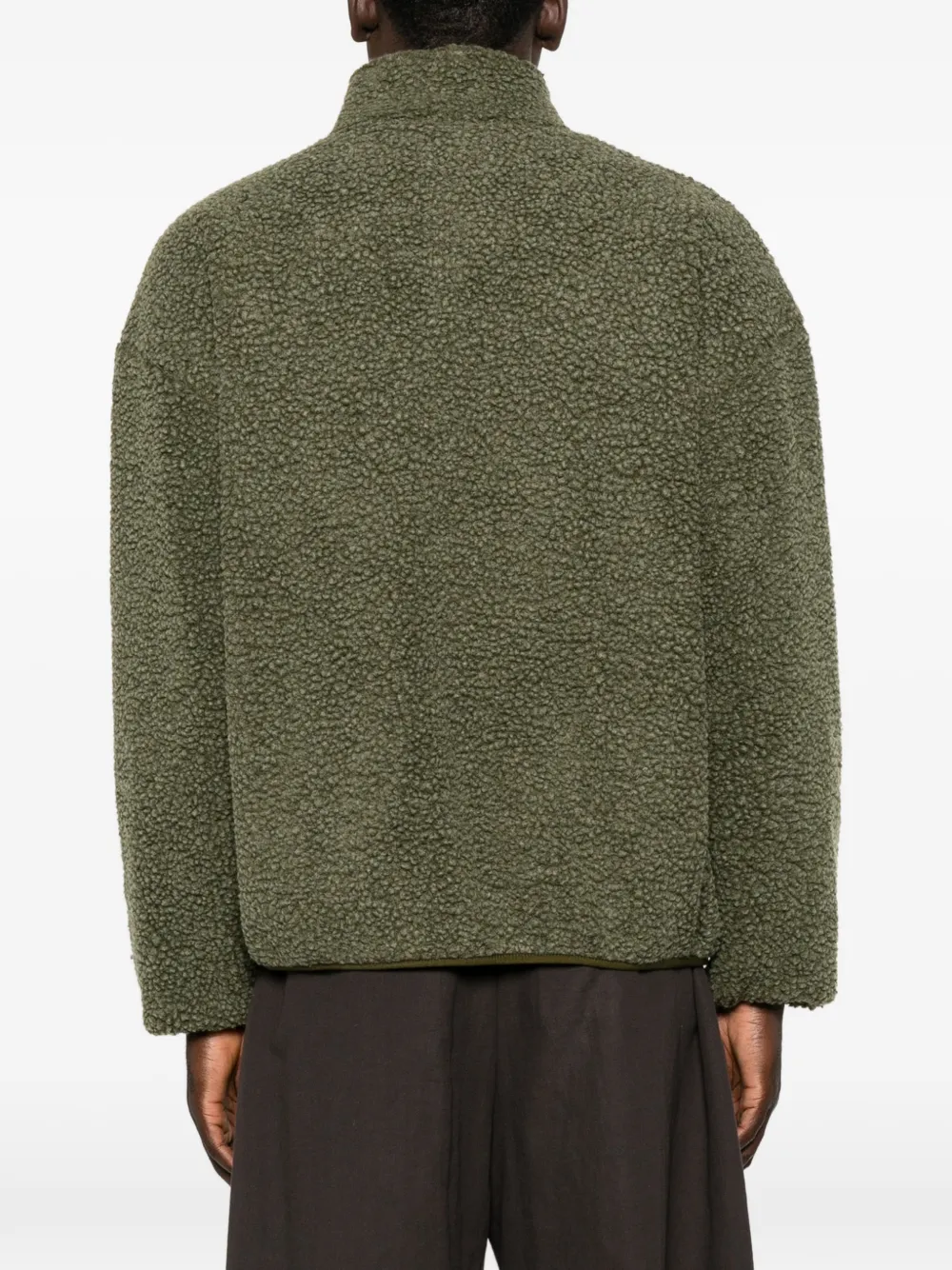 American Vintage Hoktown sweater met logo-patch Groen