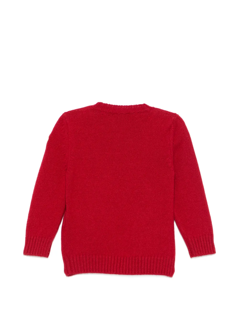 Moncler Enfant Gebreide trui met pinguïn-patch Rood