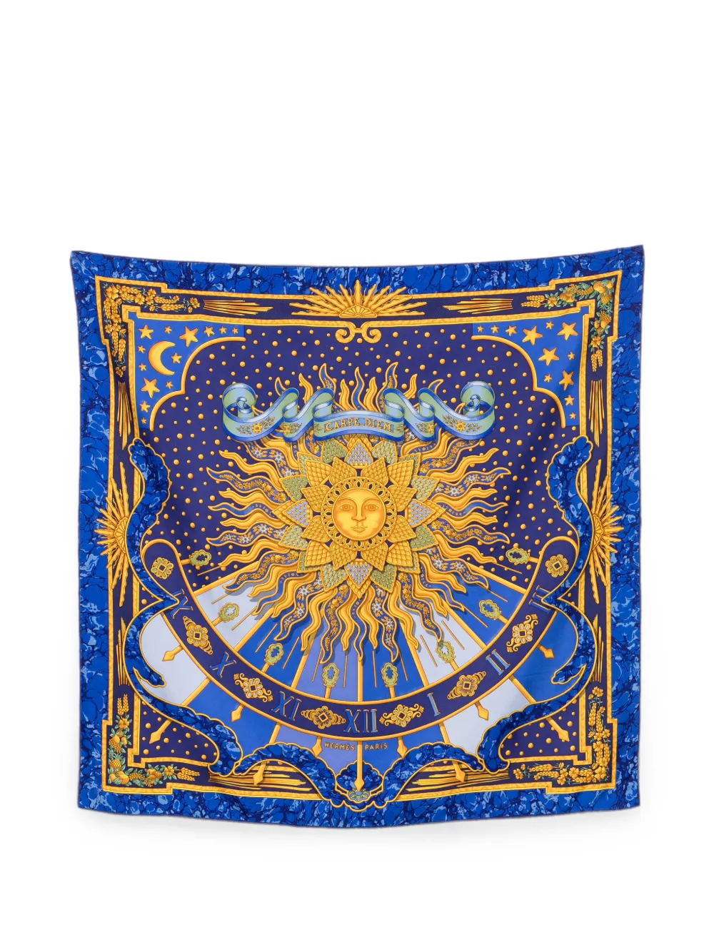 Hermès Pre-Owned 2010s Carpe Diem scarf - Blau