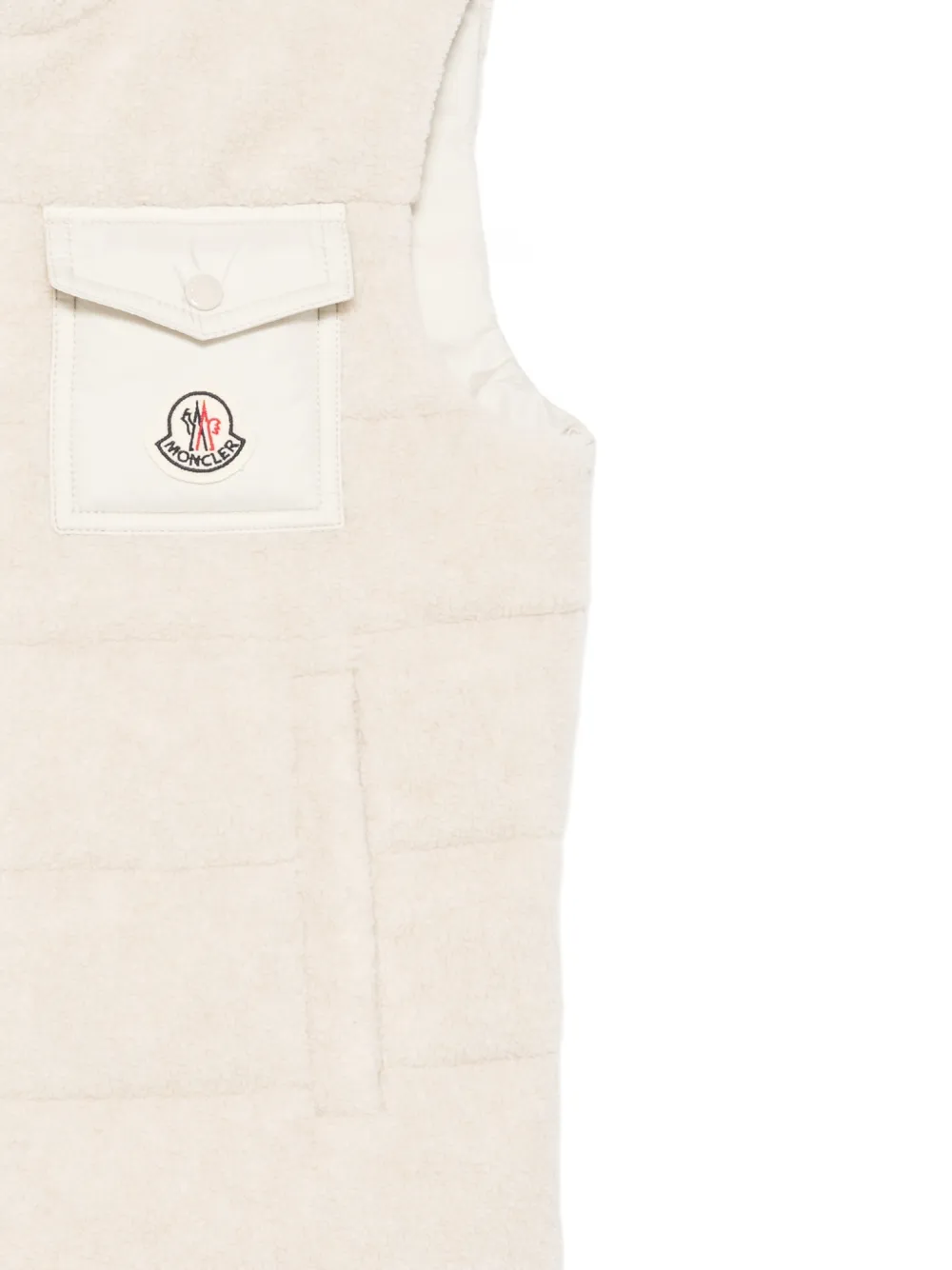 Moncler Enfant Merek Teddy bodywarmer Beige