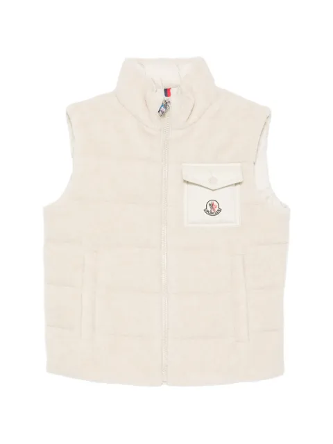 Moncler Enfant Merek fleece-textured quilted gilet
