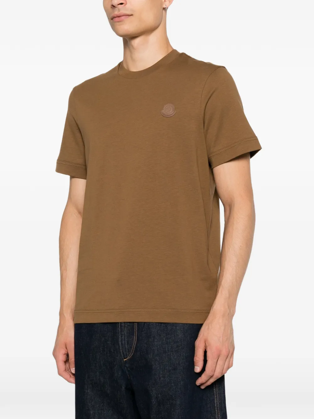 Moncler logo-patch T-shirt Bruin