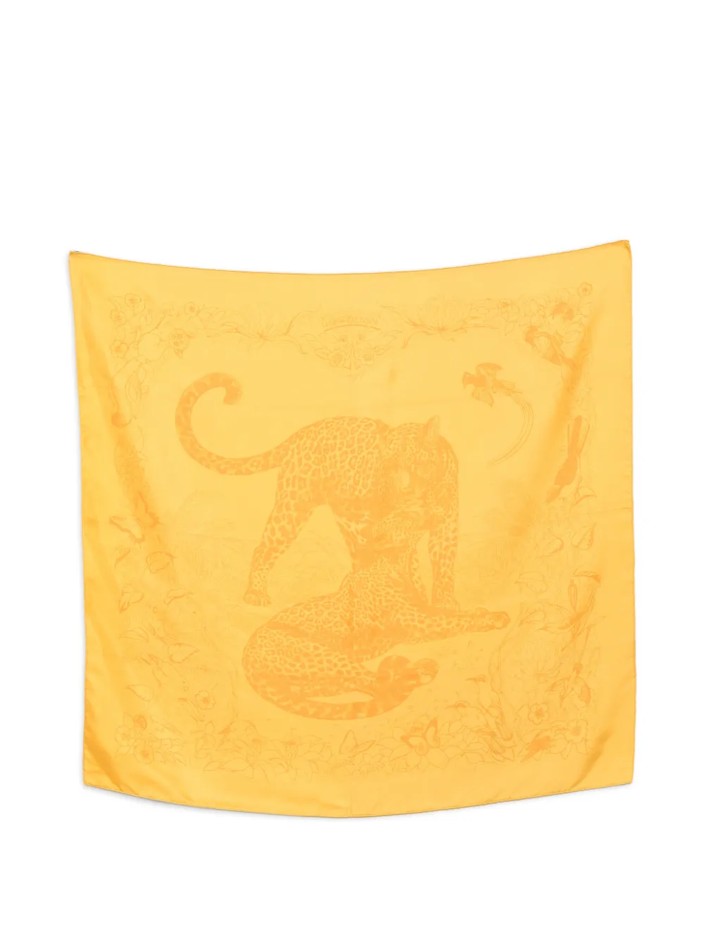 Hermès Pre-Owned 2010s leopard-print scarf - Gelb