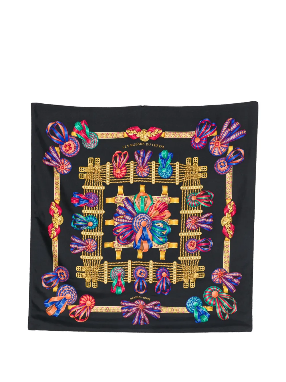 Hermès Pre-Owned 2010s Les Rubans du Cheval scarf - Schwarz