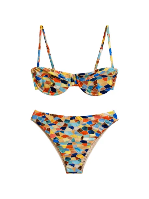 Isolda Madalena mosaic-print bikini
