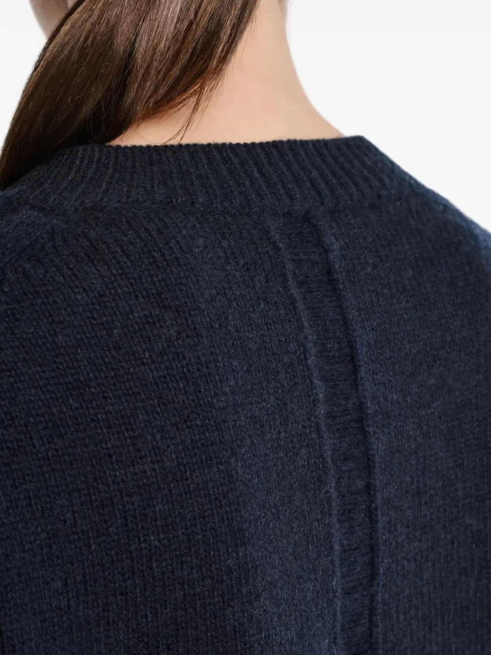 Maria McManus Ladder-stitch Fringe-detail Cardigan in Blue, view 3