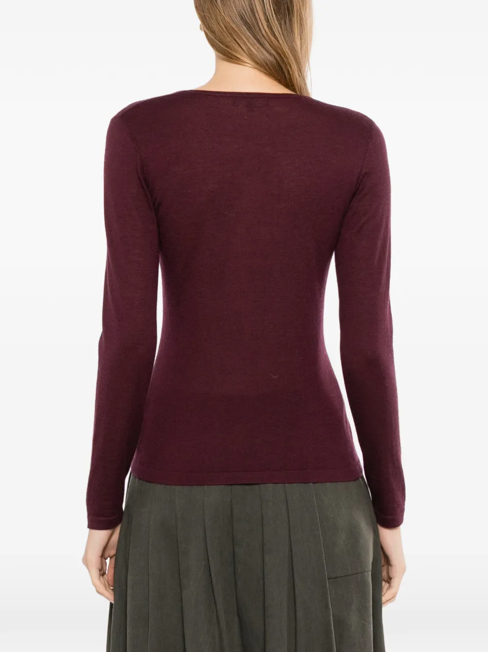 N.Peal Eden top met ronde hals Paars