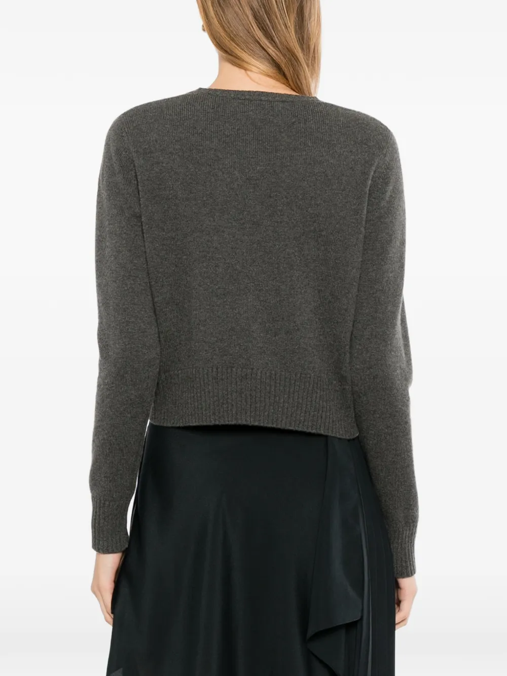 N.Peal Grofgebreid vest Grijs