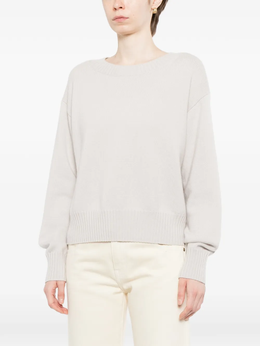 N.Peal Cropped top met boothals Beige