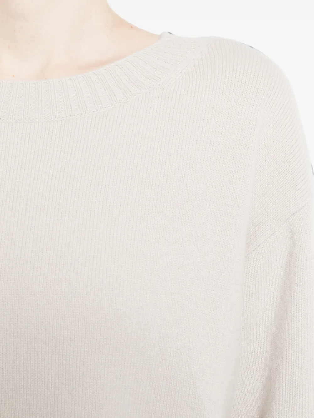 N.Peal Cropped top met boothals Beige