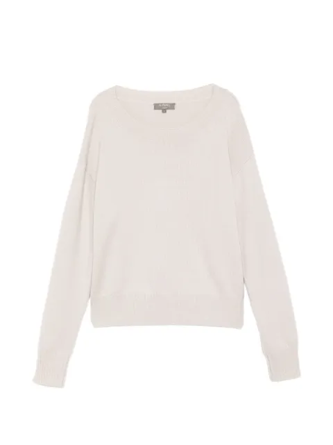 N.Peal cropped boat-neck top