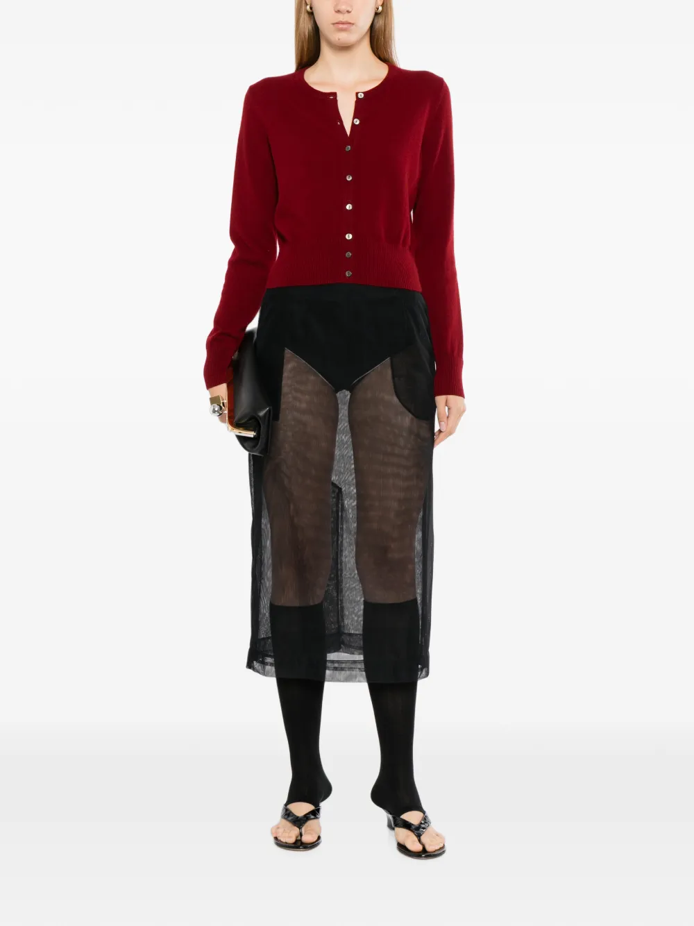 N.Peal Ivy vest Rood
